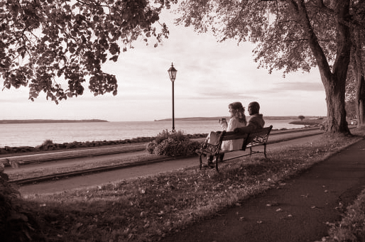 Victoria Park along the waterfront boardwalk